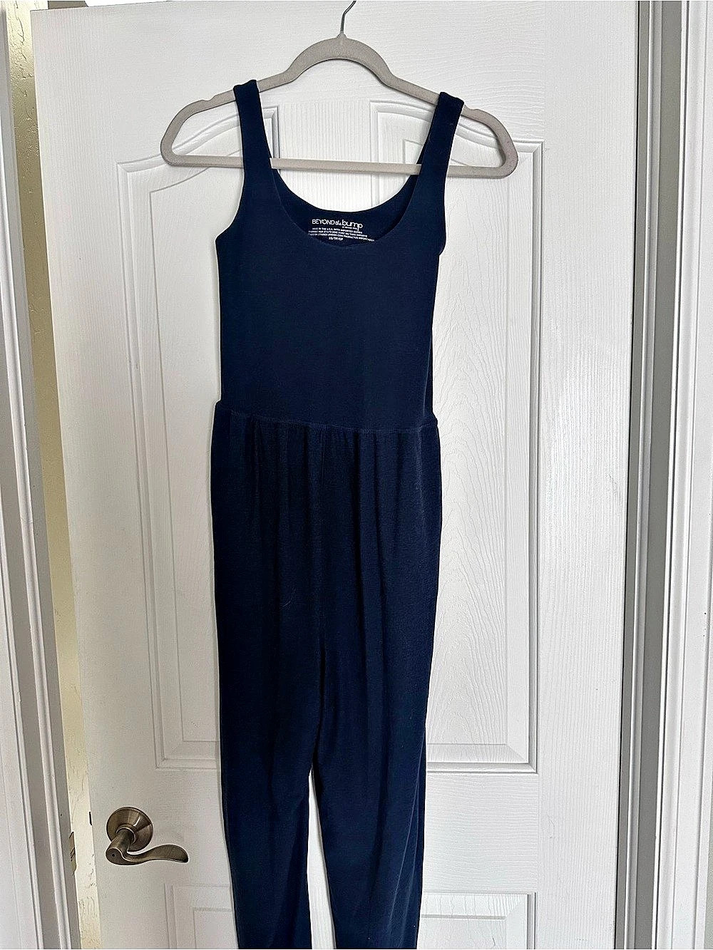 Beyond the Bump Maternity Sleeveless Jumpsuit in Blue Size XS/TP Like New